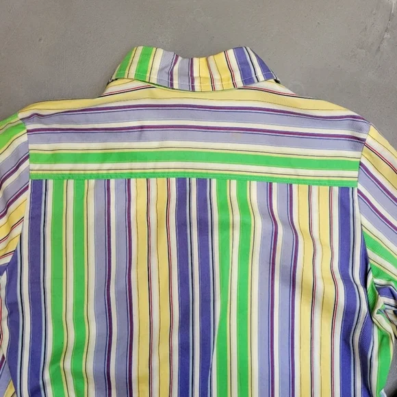 [EUC] Bright Stripe Blouse Size S - Picture 6 of 9